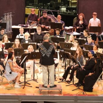 The Burlington High School concert band puts on a concert at Memorial Auditorium.