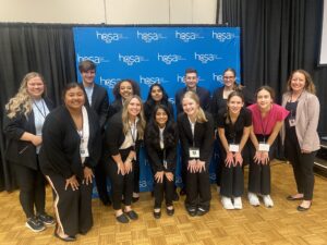 Members of BHS's HOSA chapter pose for a group photo at the 2024 state HOSA competition.