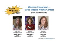 The three winners of the 2025 Wapsie Writing Contest are shown