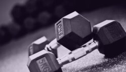 A pair of 5KG weights is shown