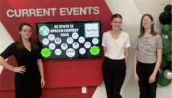 Burlington High School Speech and Debate students at Iowa High School Speech Association state tournament earlier this season.